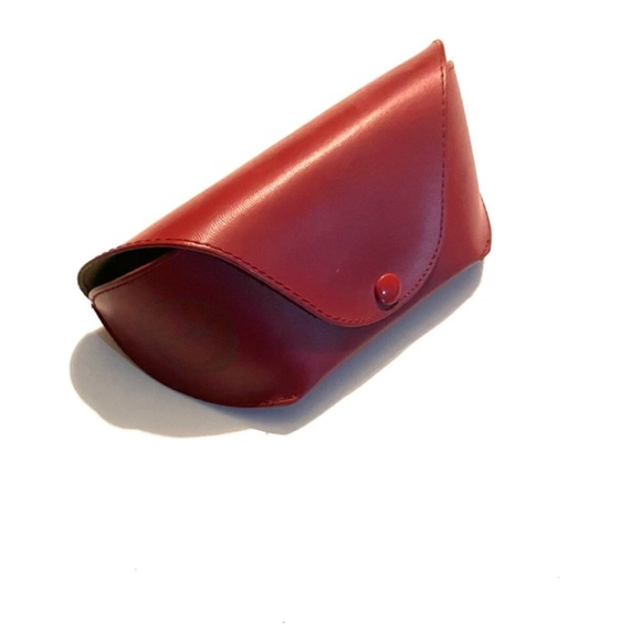 Vintage Ray-Ban Eyeglasses Case Red Faux Leather Red HTF RARE - Picture 1 of 7